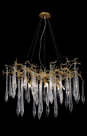 Подвесная люстра Crystal Lux Reina REINA SP8 D1000 GOLD PEARL