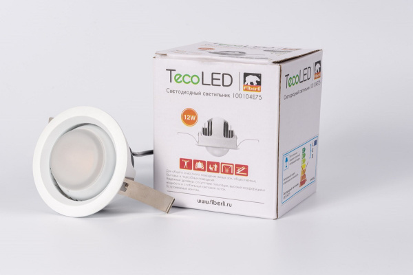 Встраиваемый светодиодный светильник Fiberli 100104Е75(W) 12130401