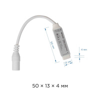 Мини-контроллер RGB Apeyron 12/24В 72/144Вт 3 канала*2 А RF пульт 04-18