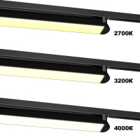 Трековый однофазный трехжильный светильник с переключателем цветовой температуры Novotech Port Iter 359795