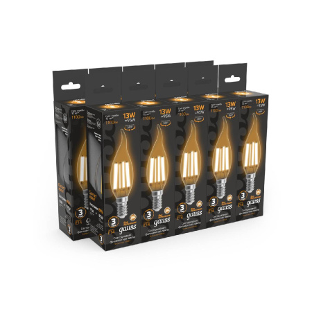 Лампа светодиодная Gauss Filament E14 13W 2700K 104801113