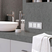 Рамка на 3 поста Platinum алюминий W0032606 Werkel