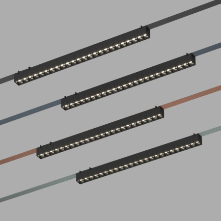 Трековый однофазный светильник Denkirs Belty grill DK5672-BK