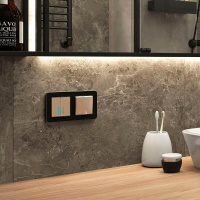 Рамка на 2 поста Platinum черный алюминий W0022608 Werkel