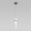 Подвесной светодиодный светильник Eurosvet Lumen 50244/1 Led латунь/прозрачный
