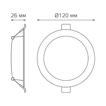 Встраиваемый светильник Gauss Elementary Downlight 997420209
