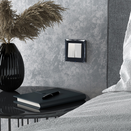 Рамка Diamant на 1 пост черный WL08-Frame-01 Werkel