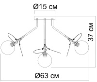 Потолочная люстра Arte Lamp Peacock A1369PL-7SG