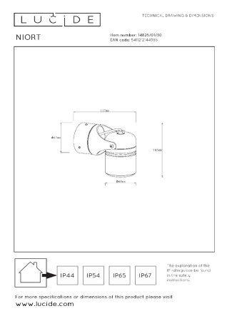 Спот Lucide Niort 14825/01/30