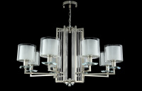 Подвесная люстра Crystal Lux Nicolas NICOLAS SP-PL8 NICKEL/WHITE