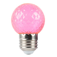 Лампа светодиодная Feron LB-385 шар розовый прозрачный E27 1W 230V 52177