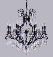 Подвесная люстра Crystal Lux Magnifico SP13 Black/Transparent