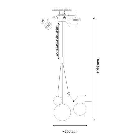 Подвесная люстра iLedex Selfie 19152P/3-6W-3000K CP