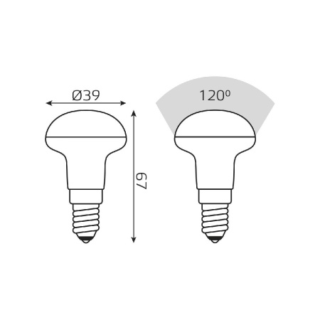 Лампа светодиодная Gauss E14 4W 4100K матовая 63124