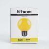 Лампа светодиодная Feron Е27 3W желтый Шар Матовая LB-37125904