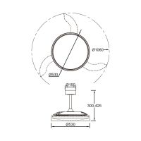 Люстра-вентилятор Mantra Glass Fan 9525