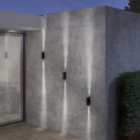 Уличный настенный светодиодный светильник Elektrostandard Blaze 35136/W черный