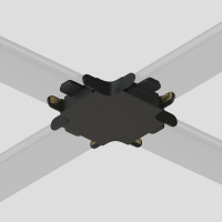 Х-коннектор для шинопровода Denkirs Air Base TR5234-BK