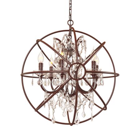 Подвесная люстра LOFT IT Foucaults orb crystal Loft1897/6