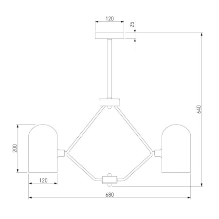 Подвесная люстра Eurosvet Bambola 60157/5 латунь