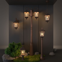 Светильник на столбе Elektrostandard Virgo F/2  капучино