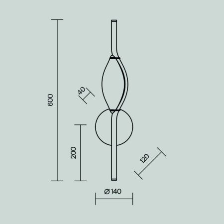 Настенный светильник Maytoni Foresight MOD347WL-L8BS3K