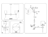 Люстра на штанге Ambrella Light High Light Classic LH72371