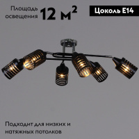 Потолочная люстра Reluce 70052-3.3-06 CR+BK