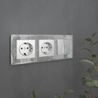 Рамка на 3 поста зеркальный WL08-Frame-03 Werkel