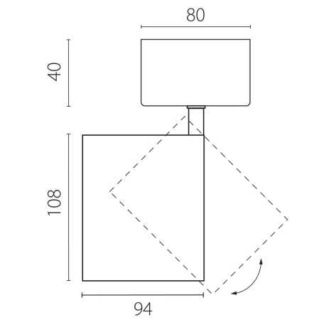Накладной светильник Lightstar Alta Base A5447SO