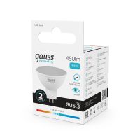 Лампа cветодиодная Gauss GU5.3 5.5W 4100K матовая 13526