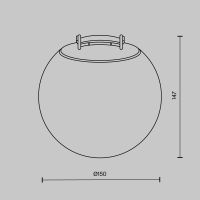 Подвесной светодиодный светильник Maytoni Technical Pendant system Parity Luna TR125B-10W4K-B