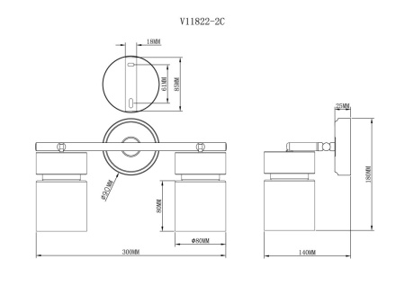 Спот Moderli Almero V11822-2C