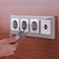 Рамка Favorit на 4 поста дымчатый WL01-Frame-04 Werkel