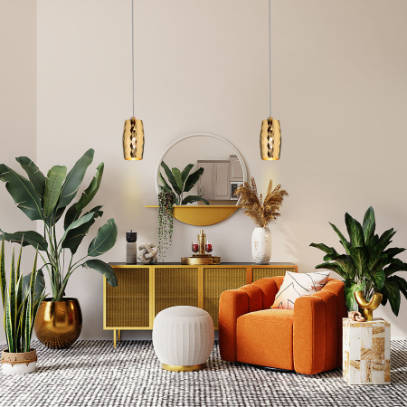 Подвесной светодиодный светильник Eurosvet Bonaldo 50246/1 Led золото