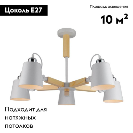 Потолочная люстра Arte Lamp A7141PL-5WH