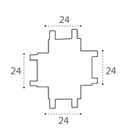 Соединитель Х-образный для магнитного шинопровода Italline IT09-9031 black