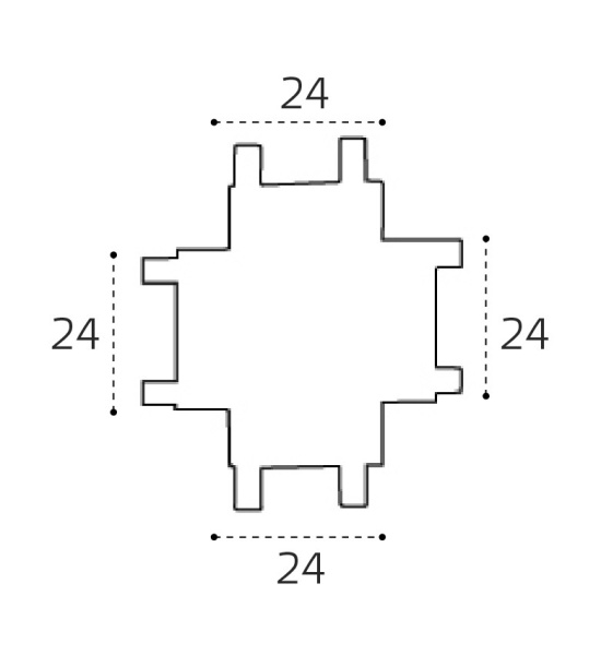 Соединитель Х-образный для магнитного шинопровода Italline IT09-9031 black