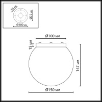 Потолочный светильник Odeon Light Midcent Magia 7109/1C