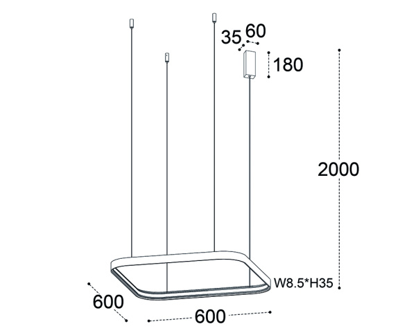 Подвесная люстра Italline IT013-6031 white 3000K