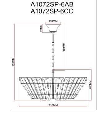 Подвесная люстра Arte Lamp Florizel A1072SP-6AB