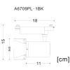 Трековый светодиодный светильник Arte Lamp Track Lights A6709PL-1BK