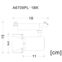 Трековый светодиодный светильник Arte Lamp Track Lights A6709PL-1BK