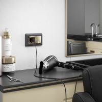 Рамка для двойной розетки графит WL12-Frame-01-DBL Werkel