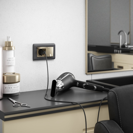 Рамка для двойной розетки графит WL12-Frame-01-DBL Werkel