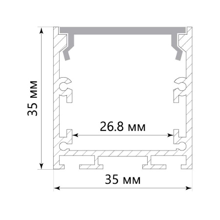Профиль алюминиевый накладной Feron Линии света CAB256 10372