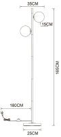 Торшер Arte Lamp Alcor A2224PN-2BK
