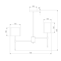 Подвесная люстра Eurosvet Notturno 60162/6 латунь Smart