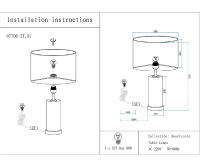 Настольная лампа Kink Light Тайла 07700-2T,01-20(01)
