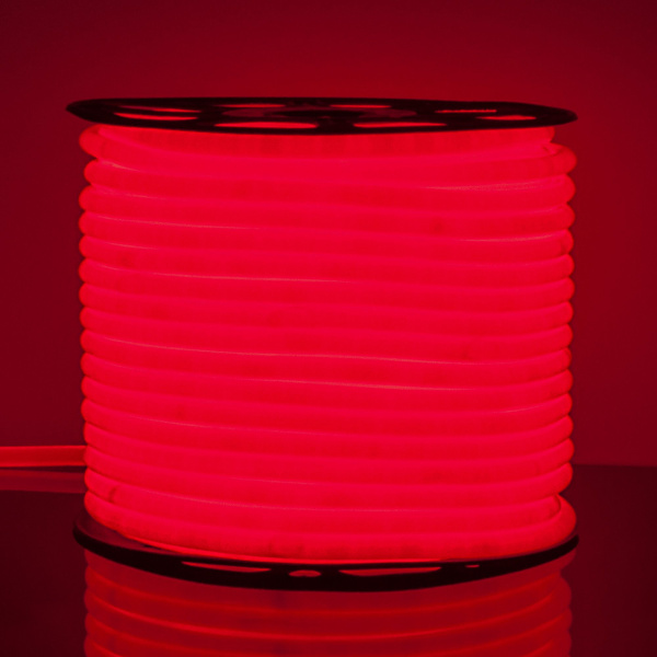 Светодиодный гибкий неон LS003 220V 9.6W 144Led 2835 IP67 круглый красный Elektrostandard